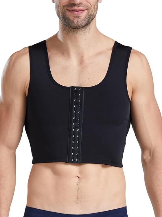 HMCRFYA Men's Slimming Body Shaper Sleeveless Corset Vest