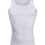 Men's Slimming Underwear Body Shapewear MNS Slim Body Shapewear - White