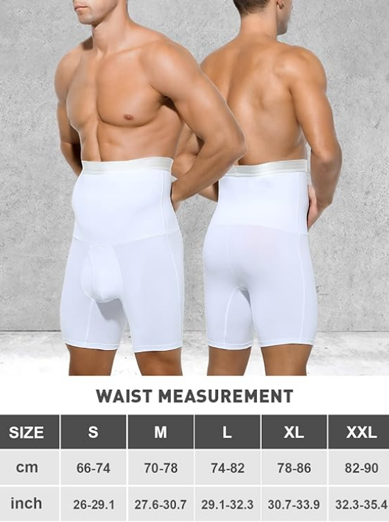 Casey Kevin Men's Body Shaper Tummy Control Slimming Shapewear Shorts High Waist Boxer Seamless Belly Girdle Boxers - Image 5