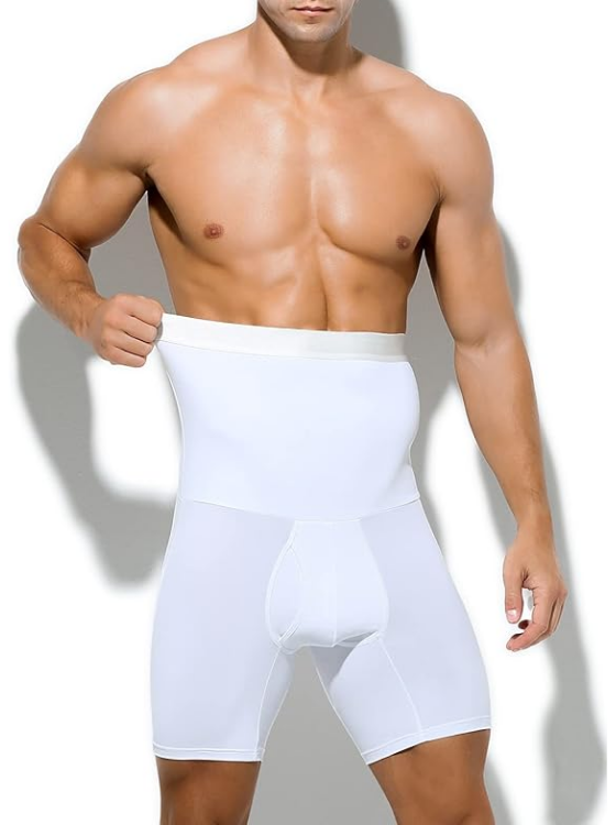 Casey Kevin Men's Body Shaper Tummy Control Slimming Shapewear Shorts High Waist Boxer Seamless Belly Girdle Boxers - Image 3